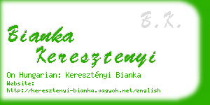 bianka keresztenyi business card